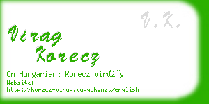 virag korecz business card